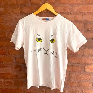 Opening Ceremony Pale Pink Cat Face T-Shirt, Size S